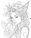 Placeholder: fairy flower, full view, realistic face, coloring page, only draw lines, coloring book, clean line art, –no sketch, color, –ar 3:4, white background, minimalistic black lines, minimal black color, low level black colors, coloring page, avoid thick black colors, thin black line art, avoid colors, perfect shape, perfect clear lines,