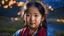 Placeholder: little very young Tibetan girl, beautiful, peaceful, gentle, confident, calm, wise, happy, facing camera, head and shoulders, traditional Tibetan costume, perfect eyes, exquisite composition, night scene, fireflies, stars, Himalayan view, beautiful intricate insanely detailed octane render, 8k artistic photography, photorealistic concept art, soft natural volumetric cinematic perfect light, chiaroscuro, award-winning photograph, masterpiece, Raphael, Caravaggio, Bouguereau, Alma-Tadema