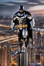 Placeholder: Excited Photography A picture cyber mechines Batman,with surface coated chrome polished details, city background