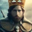 Placeholder: Portrait of KING ARTHUR with crown and mid-12th century armor.extremely detailed face,crystal clear Big eyes,perfectly centered image,intricate detail.,studio ghibli, korra character, style.