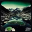 Placeholder: Sublime foto close-up polaroid ad alta definizione di una montagna rocciosa, un lago, surreale, colors, cityscape scifi, collage art, dadaism, sublime, splimapys nero, cielo nero, acqua nera riflette un sole nero, macabre piante circondano il lago, alghe, hypermaximalist, Max Ernst style, strangeness, intricate, hypnotic, obsessive, Yves Tanguy, 8k, deep 3d field, very accentuated details of the rocks and sht frn, eerie, artistic photo, shot on Hasselblad, large format film, medium format film