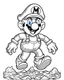 Placeholder: mario coloring page, full body (((((white background))))), only use an outline., real style, line art, white color, clean line art, white background, Sketch style