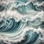 Placeholder: Hyper Realistic sea waves marble texture with rustic background & vignette effect