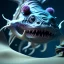 Placeholder: fluid ink angler fish creature, unreal engine 5, 8k resolution, photorealistic, ultra detailed