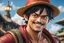 Placeholder: Luffy in 8k live action artstyle, dynamic pose, big smile, intricate details, highly detailed, high details, detailed portrait, masterpiece,ultra detailed, ultra quality