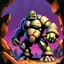 Placeholder: 90's TCG art rock golem