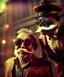 Placeholder: steampunk, cabaret scene. old man. little monkey, Sunglasses, rain, smoking, happy, hot. people background, highly detailed, concept art, unreal engine 5, god rays, ray tracing, RTX, lumen lighting, ultra detail, volumetric lighting, 3d, finely drawn, high definition, high resolution.