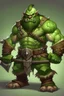 Placeholder: A green halforc barbarian