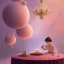 Placeholder: pixar style, volumetric pink sky environment and background, volumetric lighting, dramatic lighting, realistic painting of a beautiful housewife eating marmelade, smiling, detailed digital painting, extreme dense and fine, anime, ornate, colour-washed colors, elegant, small minutiae, tiny features, particulars, centered, smooth, sharp focus, renderman gofur render, 8k, uhd, detailed eyes, realistic shaded volumetric lighting, caustics, backlight