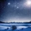 Placeholder: winter landscape, crystal, stars, dreamlike