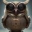 Placeholder: Steampunk Owl, elegant, tilt shift, extreme detail, Photorealism, macro lens 100mm, cinema4d, HDR, 8k, unreal engine 5