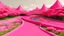 Placeholder: A pink swamp near a highway designed in Japanese origami painted by Guo Xi