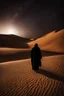 Placeholder: Photography Mistery of Ghost Arab,Walking alonely on desert dark night