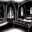 Placeholder: Vampire lair,gothic room, blood,Horror,room interior design illustration by mick ricereto, detailed, interior croquis color illustration, digital illustration