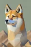 Placeholder: pioneer shiba inu close face matrix isometric hills with x on forehead