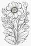 Placeholder: outline art for cute flower coloring pages with which, White background. sketch style, clean line art, white background, no shadow and clear