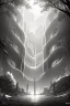 Placeholder: Spiral of white energy in the dark, environment, greyscale