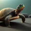 Placeholder: Turntable hold turtle, unreal 5, octane render, cinema4d, redshift render, hyper realistic, cenematic, vibrancy, synthwave, retouch, centered, dynamic lighting, dramatic lighting, 4k, highly detailed, attractive beautiful, realistic, epic composition, holographic,