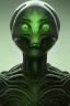 Placeholder: alien, head, evil,green eyes, weapons, blood, 8k, finely detailed, photo realistic, HR Giger style