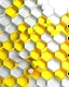 Placeholder: white and yellow 3d honeycomb background pattern