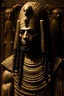 Placeholder: ancient black king wisdom african negro facial features prince pharaoh with dreadlocks in front of the pyramid and sphinx, hero, god negro features and face, all seeing eye, owl, Well Endowed, Shirt Torn, Full Body Shot, F size, healthy, Full Lips, Hyper Detailed Face, Photorealistic, Intricately Detailed, Oil Painting, Heavy Strokes, By Jean Baptiste Monge, By Karol Bak, By Carne Griffiths, Masterpiece, Unreal Engine 3D; Symbolism, Colourful, Polished, Complex; UHD; D3D; 16K", Full Coll