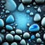 Placeholder: Blue raindrops on a rock, close up view, photo quality, stone marble, ultra realistic