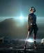 Placeholder: retro sci-fi portrait image from 1960, supermarket parking explosion, fire, classic black widow, young Scarlett Johansson, tight lycra suit, soft color, highly detailed, unreal engine 5, ray tracing, RTX, lumen lighting, ultra detail, volumetric lighting, 3d, finely drawn, high definition, high resolution.