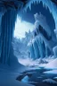 Placeholder: A frozen landscape with a giant caveroof over it