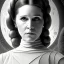 Placeholder: extremely detailed 8k hyperspace wallpaper,complete and photo realistic detailed head to waist stunning photo realistic portrait of carrie fisher as Princess Leia in star wars with Symmetrical, soft, fine, warm, photo realistic hair, brown eyes, professional majestic photo realistic painting by Ed Blinkey, Atey Ghailan, by Jeremy Mann, Greg Manchess, Antonio Moro, trending on ArtStation, Intricate, High Detail, Sharp focus, dramatic, by greg rutkowski,