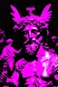 Placeholder: Dionysian rite of sparagmos; black and white with neon pink; Renaissance