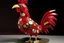 Placeholder: A red plague elemental rooster designed in Ica stones painted by Wassily Kandinsky