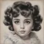 Placeholder: Elizabeth taylor, little girl,in the style of Margaret Keane