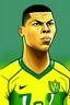 Placeholder: Ronaldo Brazilian football player cartoon 2d