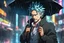 Placeholder: Rick in 8k anime realistic drawing style, close picture, rain, neon, intricate details, highly detailed, high details, detailed portrait, masterpiece,ultra detailed, ultra quality