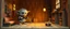 Placeholder: air brush 3d with pen outline,spaghetti western fluffy goblin edgy hero, shallow depth of field, warm lantern, pin hole cam in doll house, bottom floor board edge border