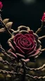 Placeholder: Rose-flower wrapped with barbed-wire, cinematic