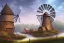 Placeholder: farm windmill river