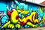 Placeholder: a graffiti mural wall with the word cell pokemon style